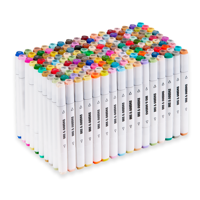 Alkohol-Marker PRO - 160 Farben - Doppel-Brush Spitze