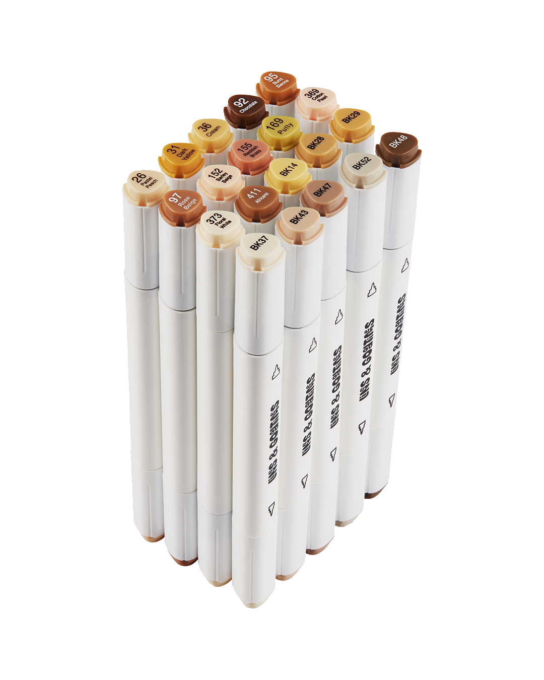 Alkohol-Marker PRO - 20 Farben Erweiterung Beige Braun