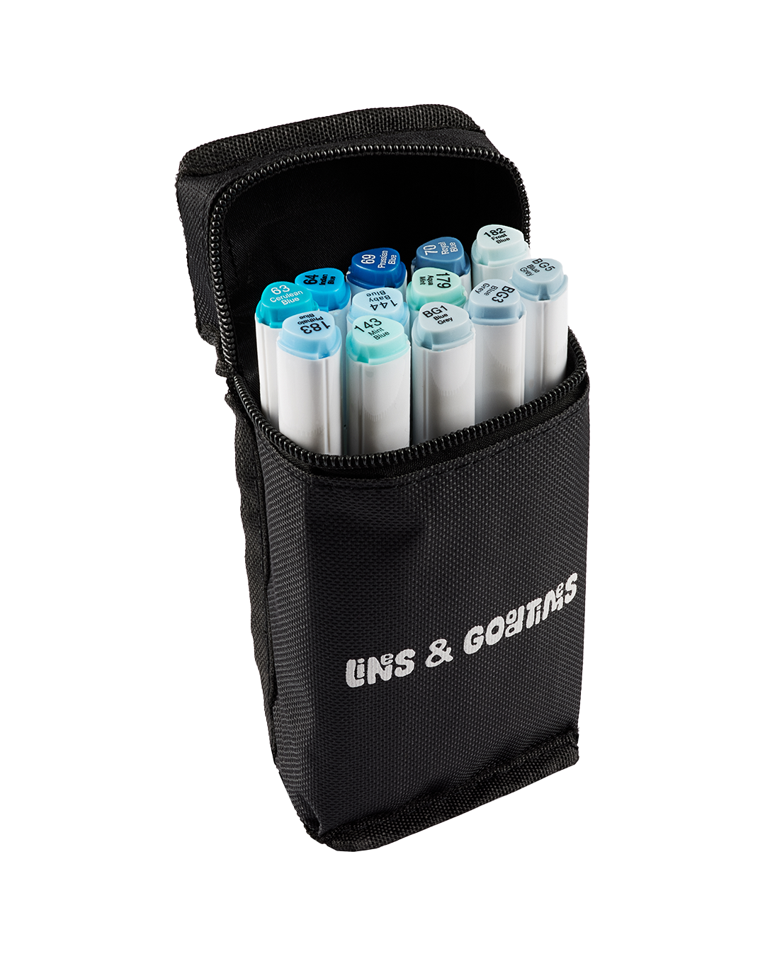 Alkohol-Marker PRO - 12 Farben Erweiterung Blau