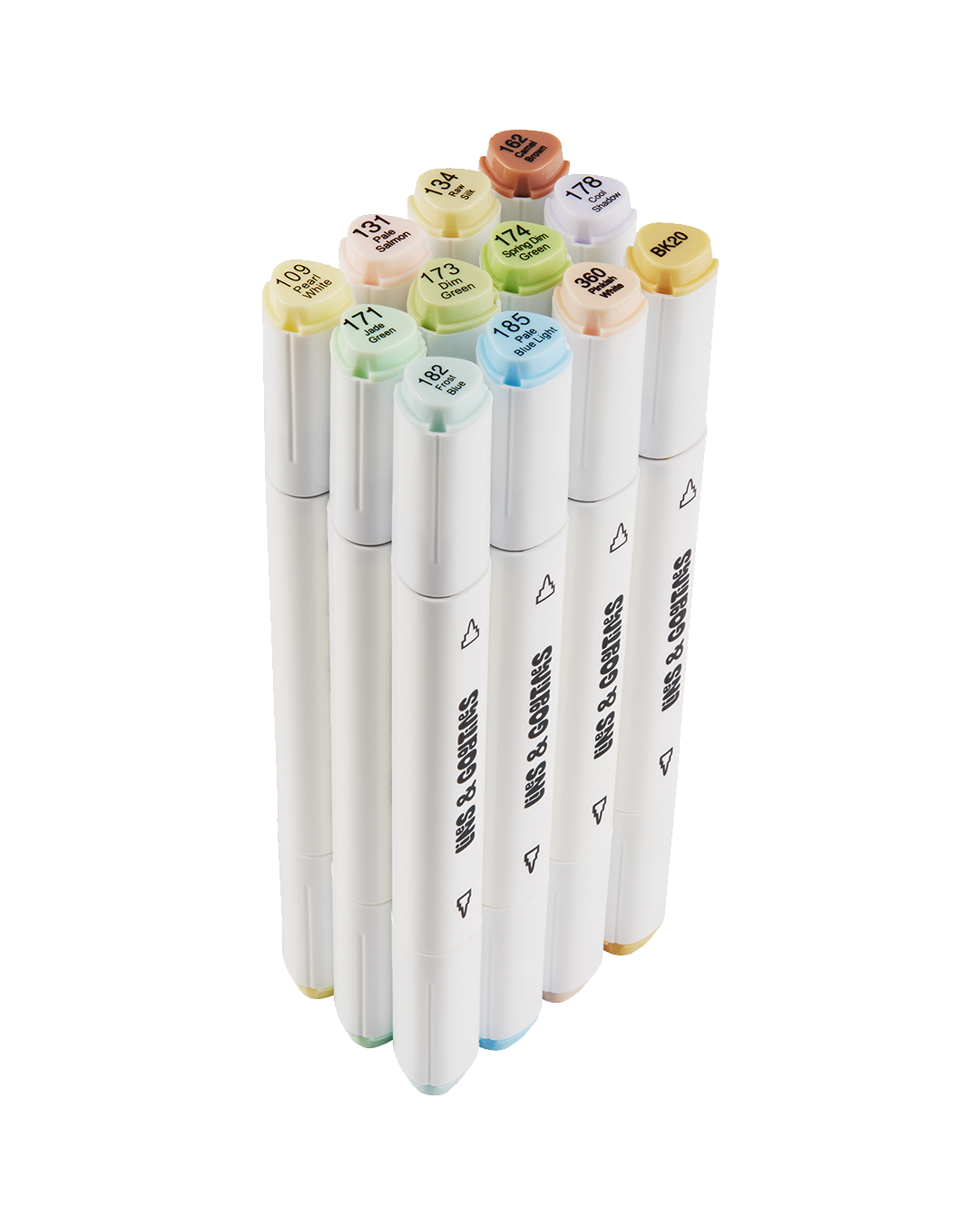 Alkohol-Marker PRO - 12 Farben Erweiterung Pastell
