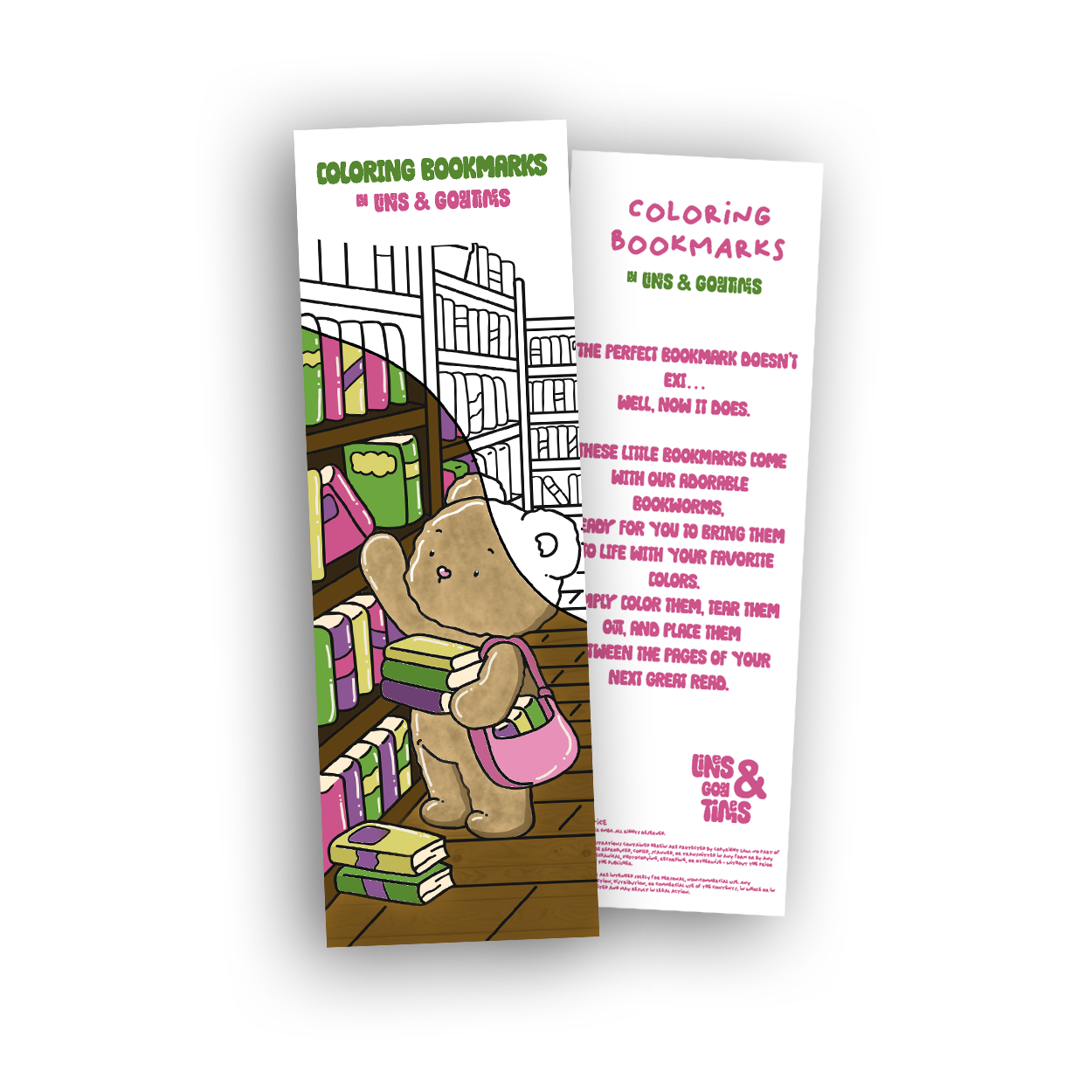 Cozy Bookmarks Vol. 1 - Coloring Lesezeichen
