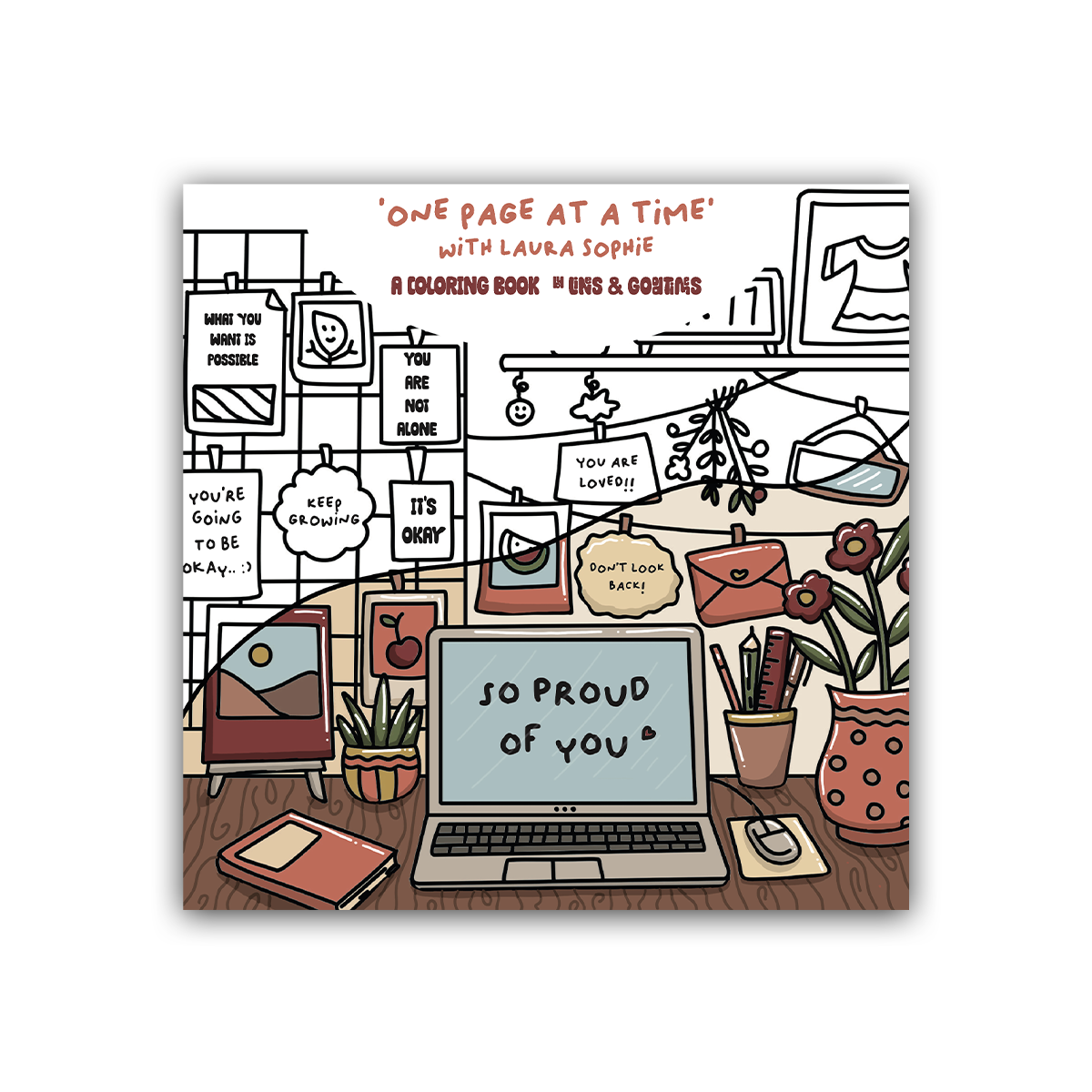 One Page at a Time by Laura Sophie - 'Mental Health' Coloring Book